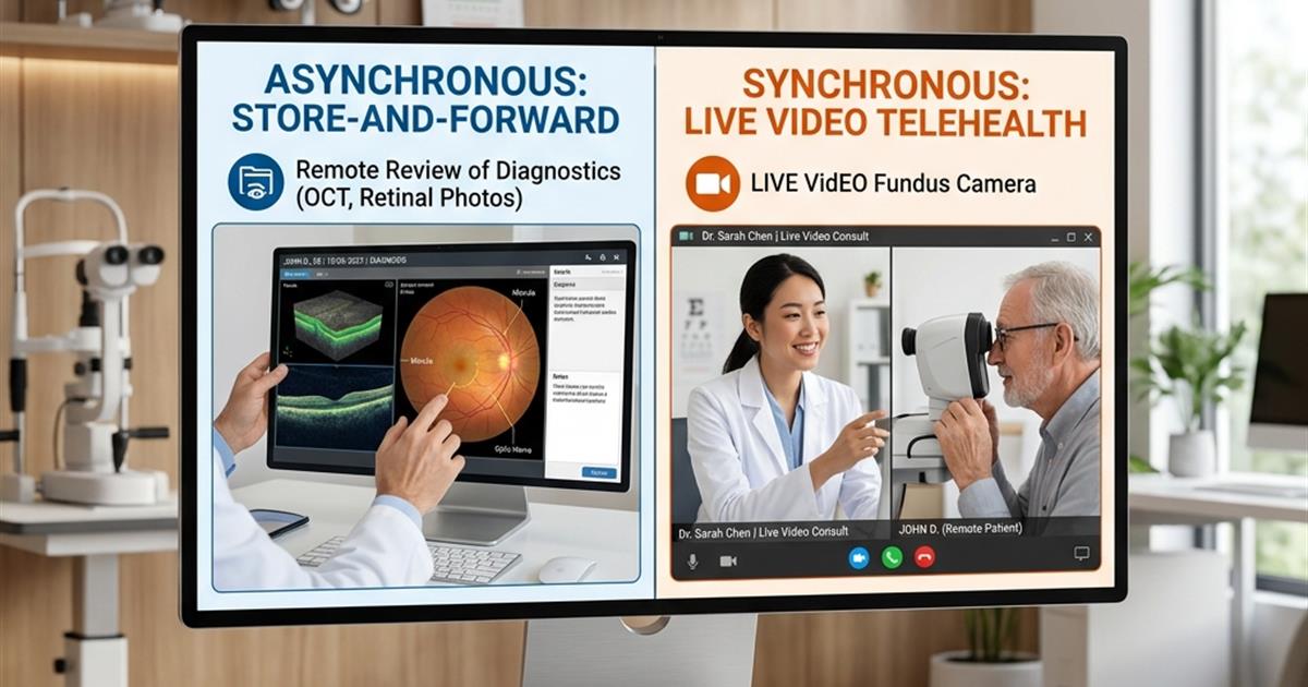 Asynchronous vs Synchronous Telehealth for Eye Care 2026