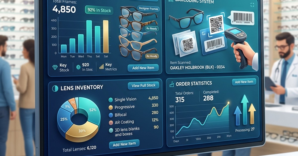 Frame and Lens Inventory Management Software for Optical Dispensaries