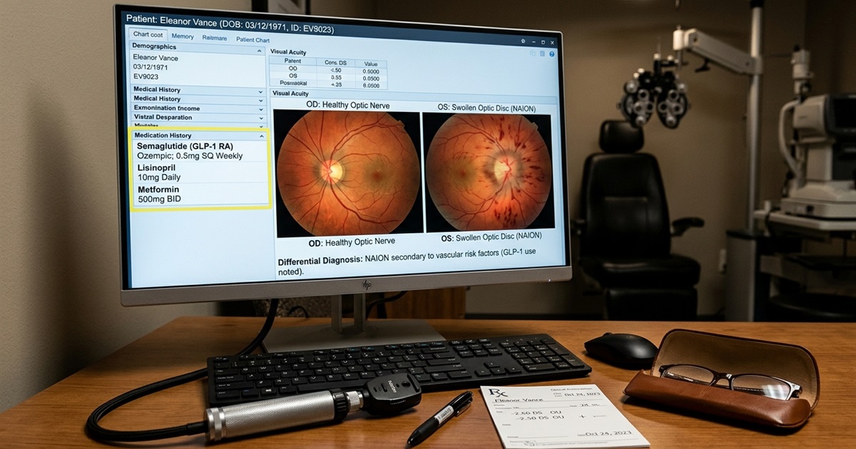 Semaglutide and NAION: Recording GLP-1 Use in Eye Care EHRs